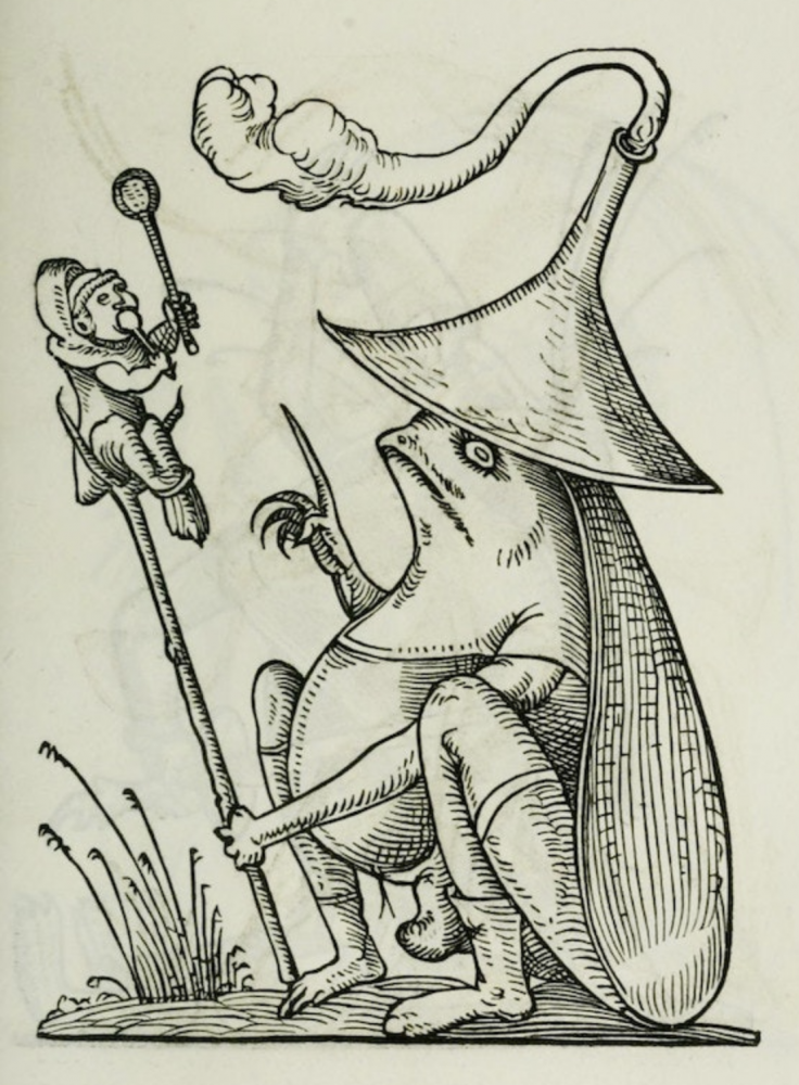 A creepy woodcut from The Drolatic Dreams of Pantagruel (1565)